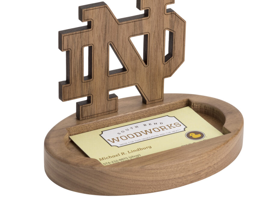 Notre Dame Monogram Wooden Card Holder
