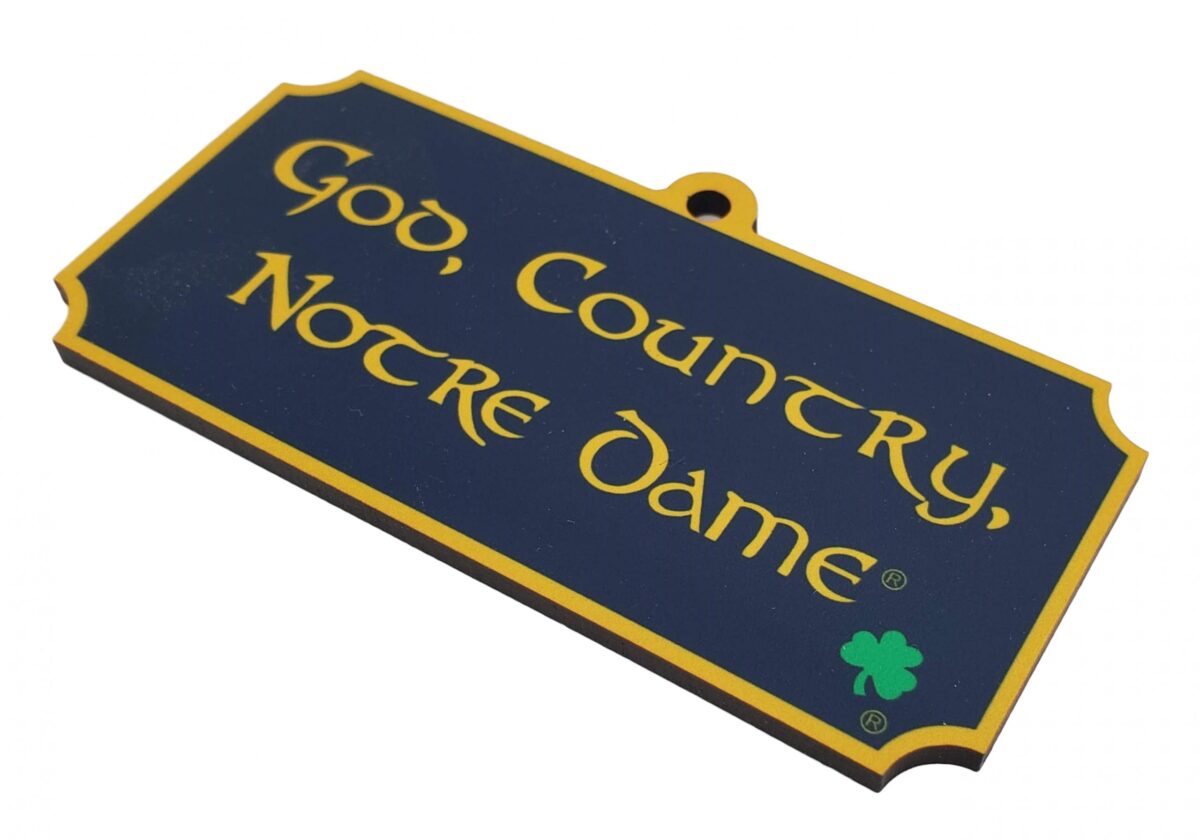 God, Country, Notre Dame Sublimated Ornament