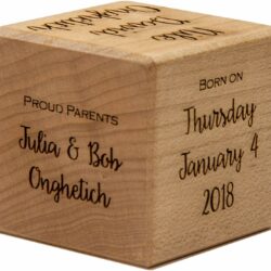 Notre Dame Wooden Birth Story Block